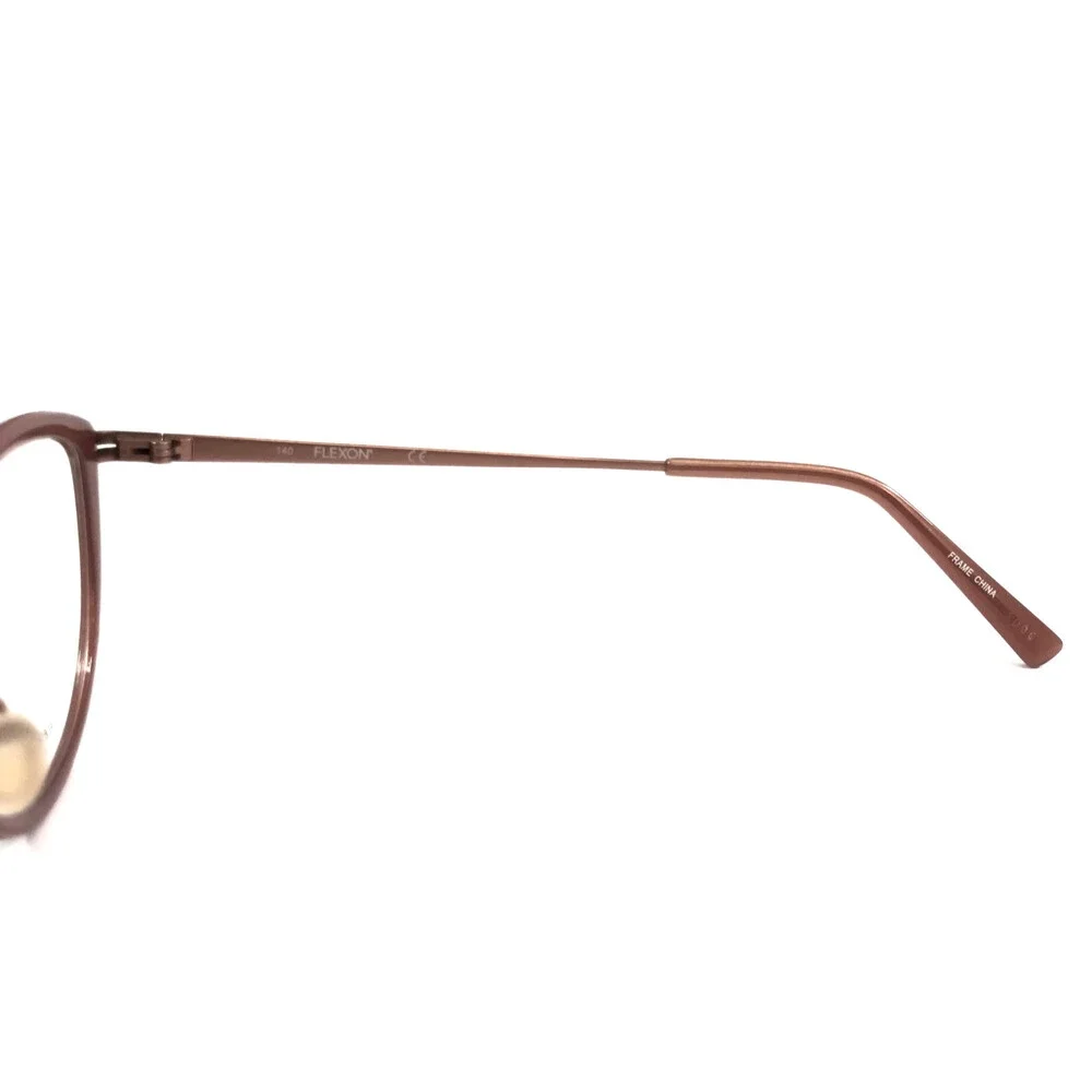 Flexon Eyeglasses Frames W3020 640 Blush Pink Rose Gold Cat Eye 52-21-140
